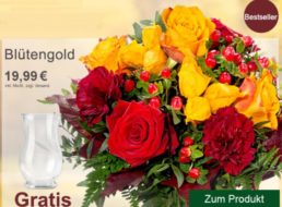 Flora Prima: Herbstlicher Strauß mit Vase für 25,98 Euro frei Haus