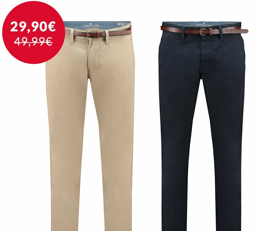 Tom Tailor: Chinohose "Travis" für 29,90 Euro frei Haus