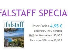 Falstaff: Jahresabo mit 93 Prozent Rabatt für 4,95 Euro