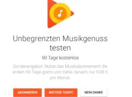 Gratis: Drei Monate „Google Play Music“ zum Nulltarif