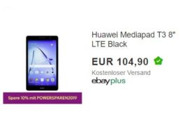 Ebay: Huawei Mediapad T3 mit LTE für 94,41 Euro frei Haus