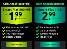 Knaller: Datenflat mit 500 MByte für 1,99 ohne Anschlussgebühr