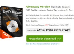 Gratis: „WinX DVD Ripper Platinum Giveaway“ für kurze Zeit zum Nulltarif