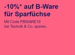 Ebay: 10 Prozent Rabatt auf reduzierte B-Ware