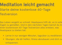 Gratis: Zwei Monate „Headspace“-Meditationen zum Nulltarif