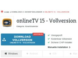 Gratis: „Online TV 15“-Vollversion im Chip-Adventskalender