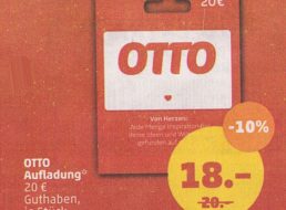 Penny: Otto-Guthabenkarten mit zehn Prozent Rabatt