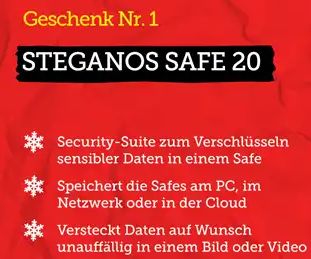 Gratis: Steganos-Safe und Software-Updater im Heise-Adventskalender