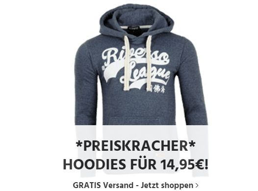 Jeans Direct: Riverso-Hoodies für 14,95 Euro frei Haus