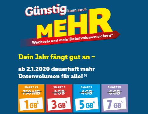 Lidl Connect: Mehr Volumen, gleicher Preis