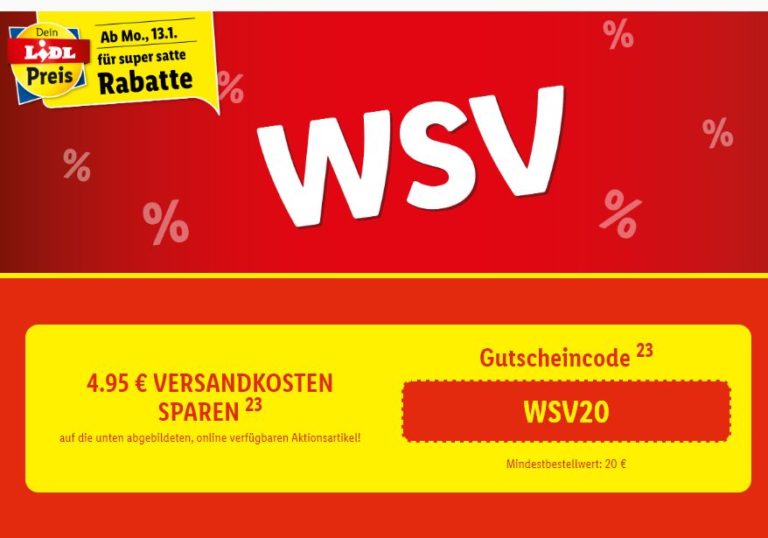 Lidl WSV mit GratisVersand ab 20 Euro Warenwert Discountfan.de