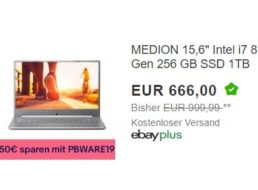 Ebay: Medion Akoya P6645 als B-Ware für 616 Euro