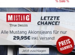 Jeans-Direct: Mustang-Jeans und Chinos für 29,95 Euro frei Haus