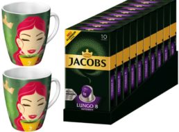 Ebay: 100er-Pack Nespresso-Kapseln von Jacobs mit 2 Tassen für 19,90 Euro