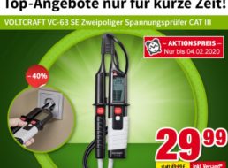 Völkner: Spannungsprüfer von Voltcraft für 29,99 Euro frei Haus