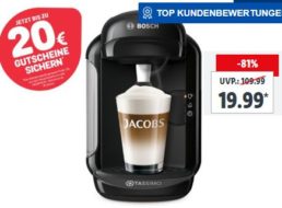 Lidl: Kapselmaschine „Bosch Vivy 2 TAS1402“ für 19,90 Euro mit Gutschein über 20 Euro