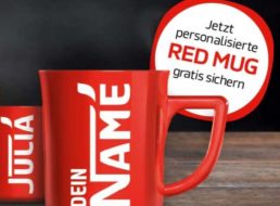 Gratis: Rote Kaffeetasse von Nescafé mit eigenem Namen