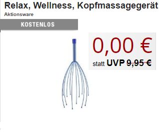 Druckerzubehoer.de: Massageöl und Kopfmassagegerät für 0 Euro