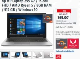 Lidl-Notebook: HP 255 G7 mit 512 GByte SSD für 369 Euro