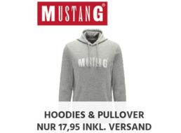 Jeansdirect: Mustang-Pullis und -Hoodies für 17,95 Euro frei Haus