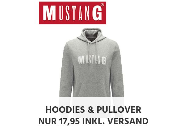 Jeansdirect: Mustang-Pullis und -Hoodies für 17,95 Euro frei Haus