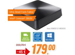 Notebooksbilliger: Asus-Mini-PC mit Windows 10 für 179 Euro frei Haus