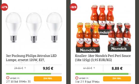 Dealclub: Helle LED-Birnen von Philips und 18er-Pack scharfe Saucen