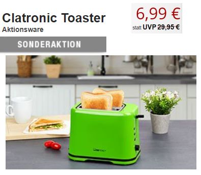 Druckerzubehoer.de: Clatronic-Toaster für 6,99 Euro plus Versand