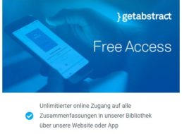 Gratis: Unbegrenzter Zugang zu Getabstract bis zum 18. Mai