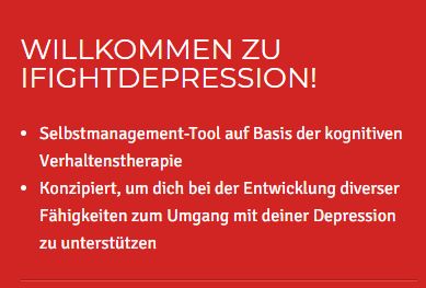 Gratis: Online-Programm "iFightDepression" für kurze Zeit zum Nulltarif