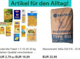 Ebay: Lebensmittel-Großpackungen zu Aktionspreisen