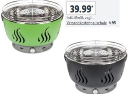 Lidl: Holzkohlegrill „FLG 34 C1“ mit aktiver Belüftung für 39,99 Euro