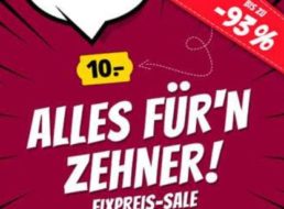 Sportspar: 10-Euro-Sale mit 90 Markenprodukten bis Mittwoch nachmittag