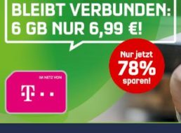 Telekom: Datenflat mit 6 GByte inklusive Telefonflat für 6,99 Euro