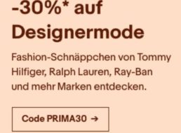 Ebay: 30 Prozent Rabatt auf Markenmode von Nike, Lacoste und anderen