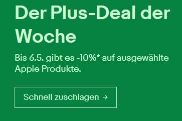 Ebay: 10 Prozent Rabatt auf ausgewählte Apple-Produkte