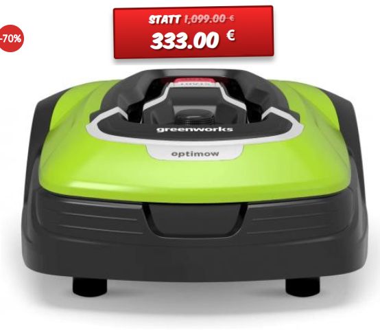 Dealclub: Mähroboter Greenworks Optimow 10 für 333 Euro frei Haus