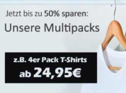 Jeans Direct: Viererpack Marken-T-Shirts ab 24,95 Euro