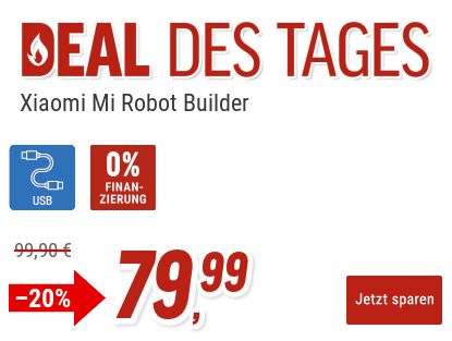 Notebooksbilliger. "Xiaomi Mi Robot Builder EU" aus 978 Teilen für 79,99 Euro