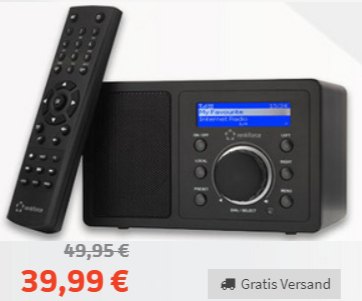 Völkner: Internetradio mit Bluetooth und DLNA für 39,99 Euro frei Haus