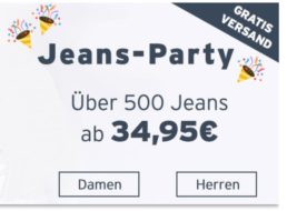 Jeans Direct: 500 Markenjeans ab 34,95 Euro mit Gratis-Versand