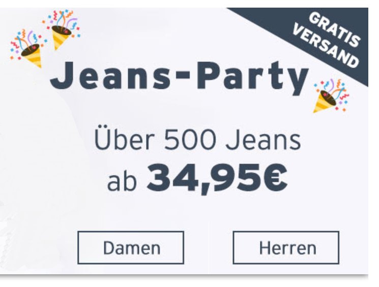 Jeans Direct: 500 Markenjeans ab 34,95 Euro mit Gratis-Versand