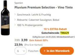 Weinvorteil: 10 Prozent Rabatt auf bereits reduzierte Weinpakete