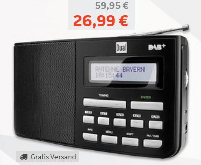 Völkner: DAB-Kofferradio mit UKW-Empfänger für 26,99 Euro frei Haus