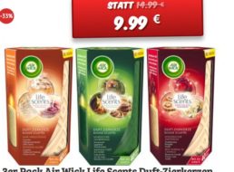 Air Wick: Life Scents Duftkerzen im Dreierpack für 9,99 Euro frei Haus