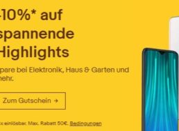 Ebay: 10 Prozent Rabatt auf über 1300 Technik-Artikel