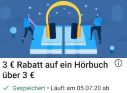 Google Play: 3 Euro Hörbüch-Rabatt ab 3 Euro Warenwert