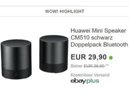 Ebay: „Huawei Mini Speaker CM510“ im Doppelpack für 29,90 Euro