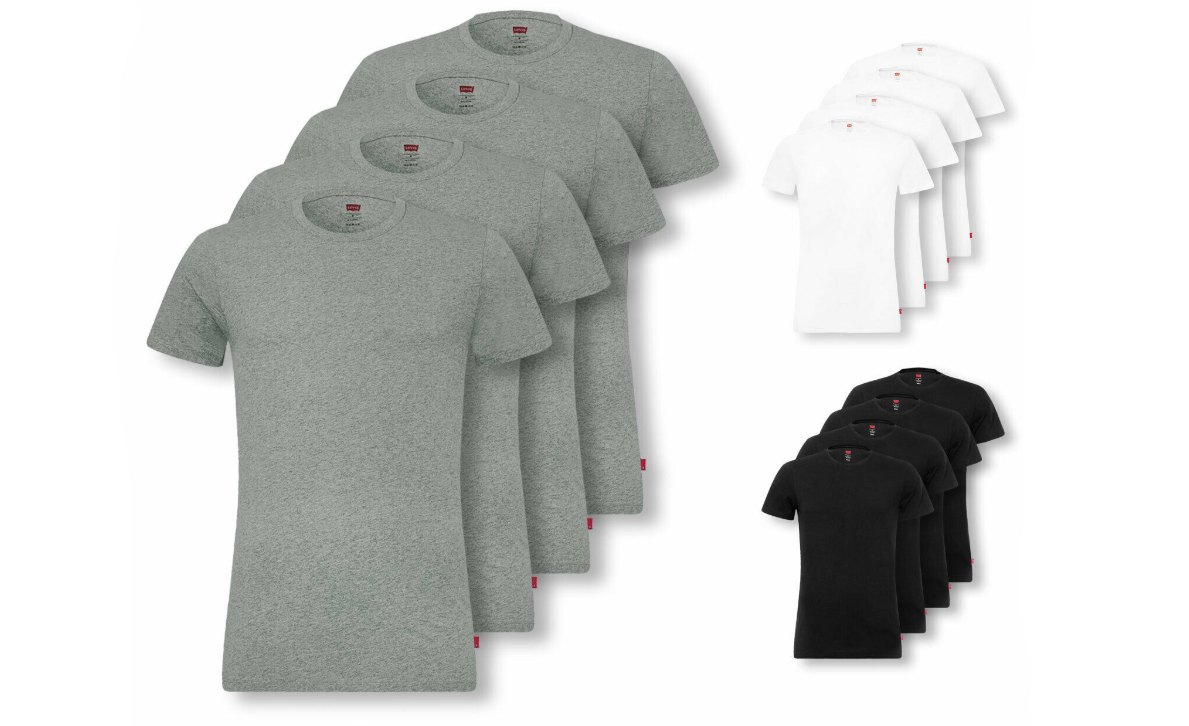 Levi's: Viererpack T-Shirts via Ebay für 36,99 Euro frei Haus