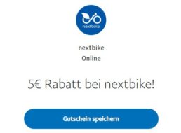 Gratis: Fünf Euro Guthaben für Nextbike via Paypal